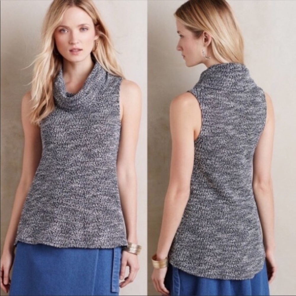 Anthropologie Dolan Sleeveless Turtleneck Sweater